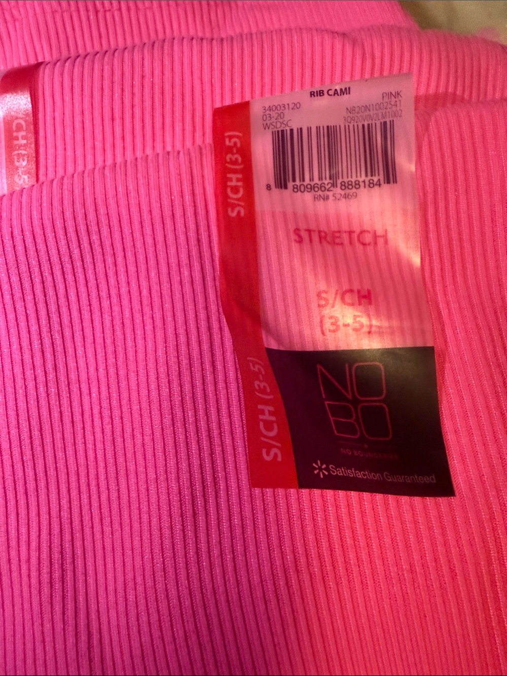 NWT No Boundaries Ribbed Stretch Cami - Picture 5 of 5